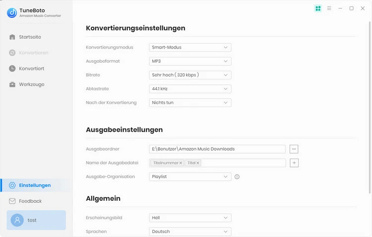 Einstellungen