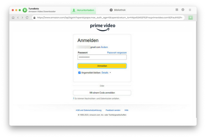 Amazon-Video-Konto anmelden
