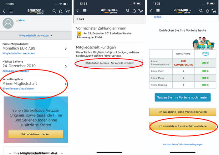 prime-mitgliedschaft beenden