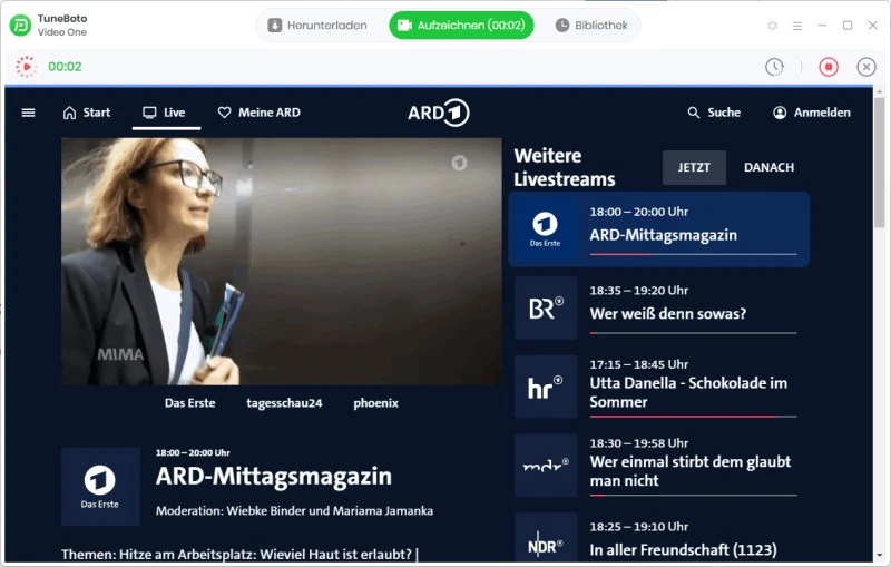 Aufnahme läuft